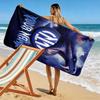 Custom Inter  Print Beach Towel, Large Soft Quick Dry Towel for Beach Camping Swimming