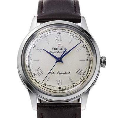 Orient Bambino 38 RN-WK0003G Мужские часы на солнечной батарее с классическим кожаным ремешком JP FS