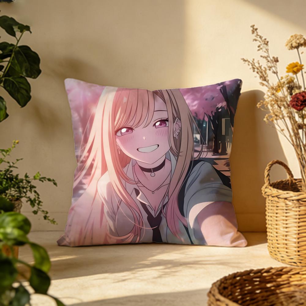 Popular MMy DressUp Darlingable Cushion Cover Versatile DoubleSided Pillow Case Fit for Sofa Bed Car  Daily Decor