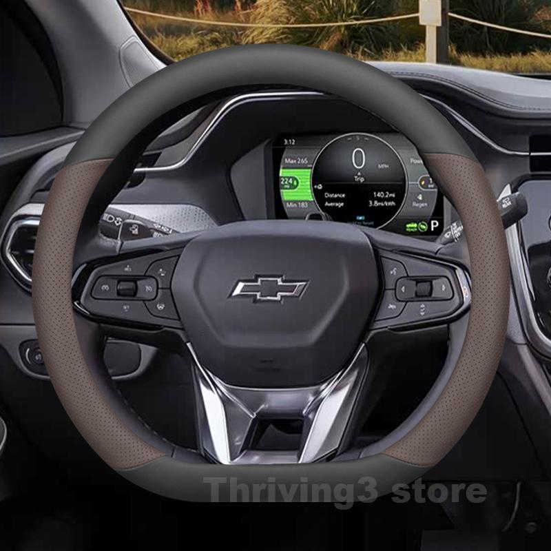 Leather Car Steering Wheel Cover For Chevrolet Bolt EV EUV 2015-2027 Auto Steering Wheel Chevrolet Bolt euv 2023 Accessories LC2