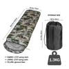 Lightweight Camouflage Cold-Proof Warm Zippered Sleeping Bag Envelope For Home Outdoor Camping Hiking Thermal Insulation Quilt