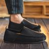 Men’s Retro Moccasins Shoes Fashion Casual Slip On Flats Driving Shoes Black Khaki Wide Head Shoes Plus Size