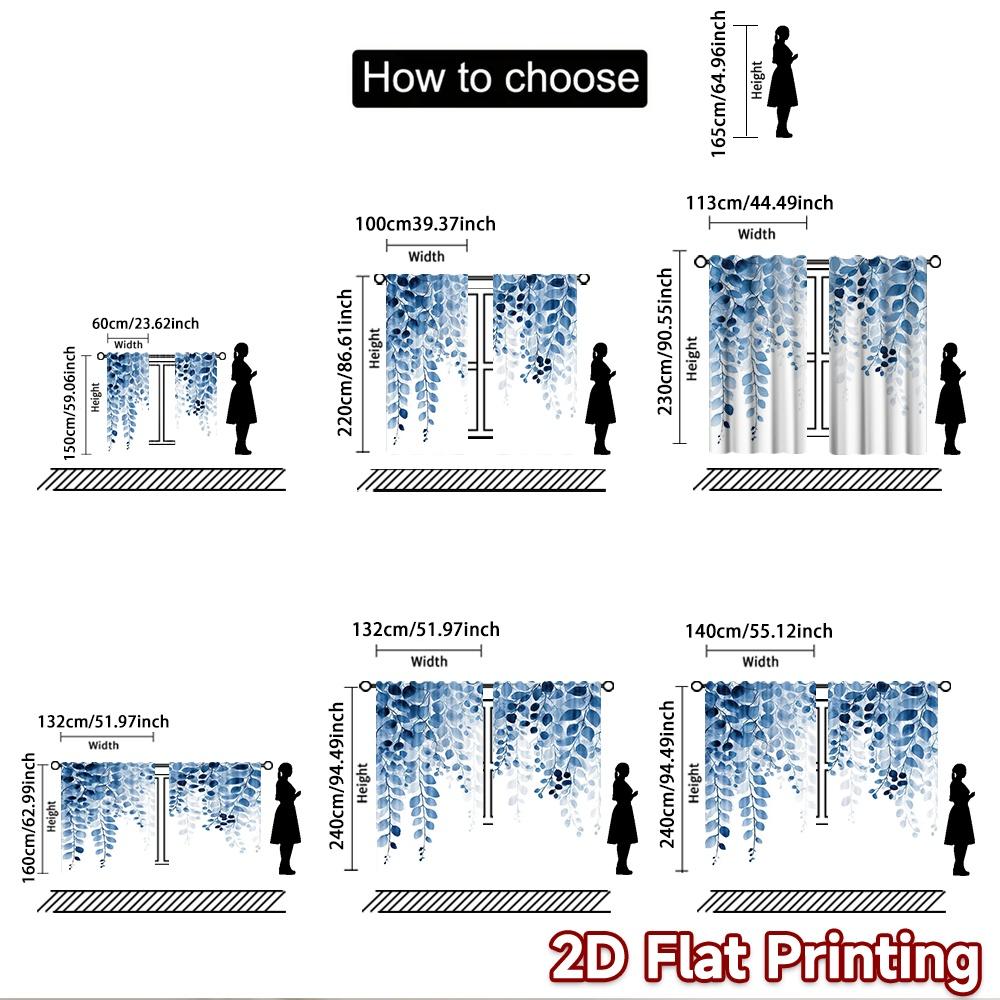 2D flat Photography Backdrop Popular Scene Backdrop Blue Leaves 100% Polyester Festive Backdrops Perfect for Holiday