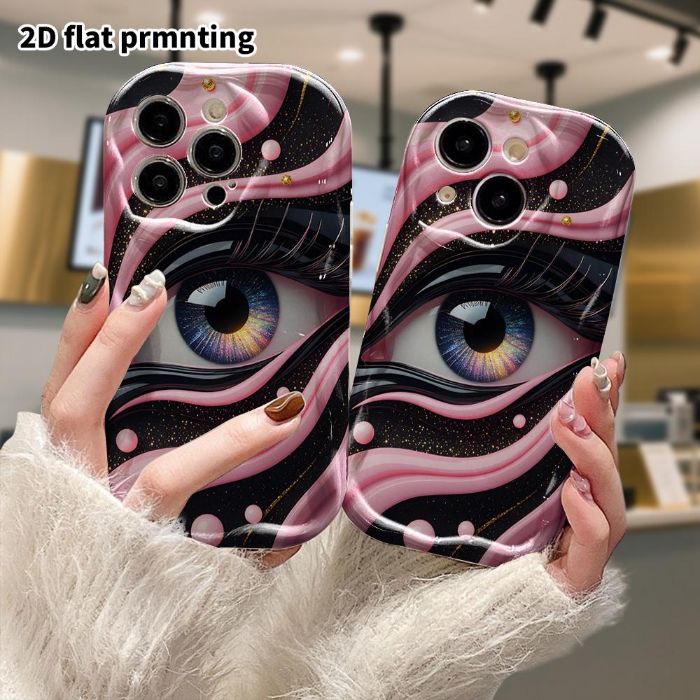 Phone Case: 2D Flat, Suitable for iPhone 18, 17, 16, 15, 14, 13, 12 Pro Protective Case, Phone Decoration, Trendy Cool Fluid Style, Perfect Holiday Gi