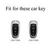 3/4 Button Zinc Alloy Leather Car Key Case For Hyundai Tucson Santa Fe Tucson  Tuscany Nexo Nx4 Atos Prime Solaris I30
