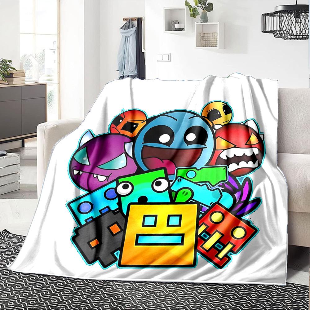 1pc Colorful Cartoon Characters flannel Blanket for Super Soft Cute Comfort Blanket for Travel Bedding Couch Sofa Blanket Y73026