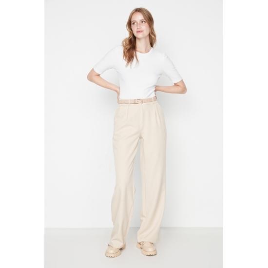 

Брюки и капри Широкие плиссированные брюки из ткани