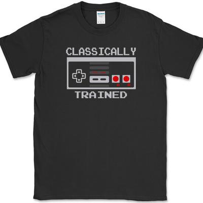 CLASSICALLY TRAINED T-Shirt Funny Video Gaming Gamer Graphic Tee