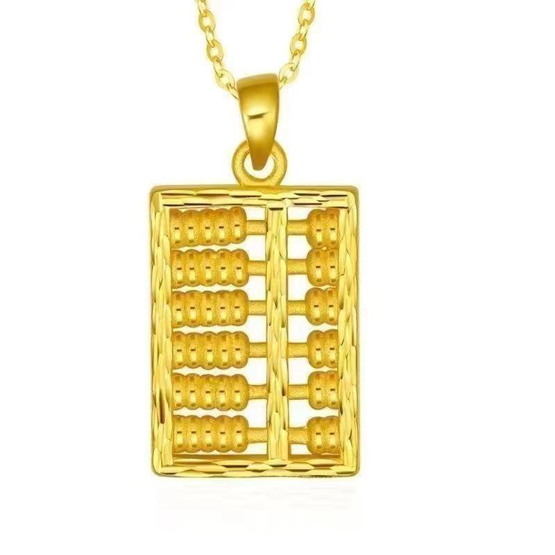 Gold Abacus Pendant Necklace for Women – Elegant, Versatile Fashion