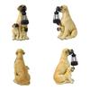 Dog Garden Statue with Hanging Light, Resin Outdoor Display Accent for Porch Lawn and Entryway Presentation Piece
