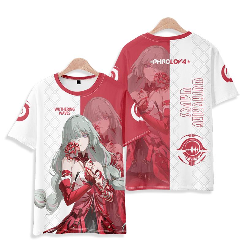 Games Wuthering Waves Galbrenr 3D Print T-Shirts Streetwear Men Fashion Oversized O-Neck Short Sleeved