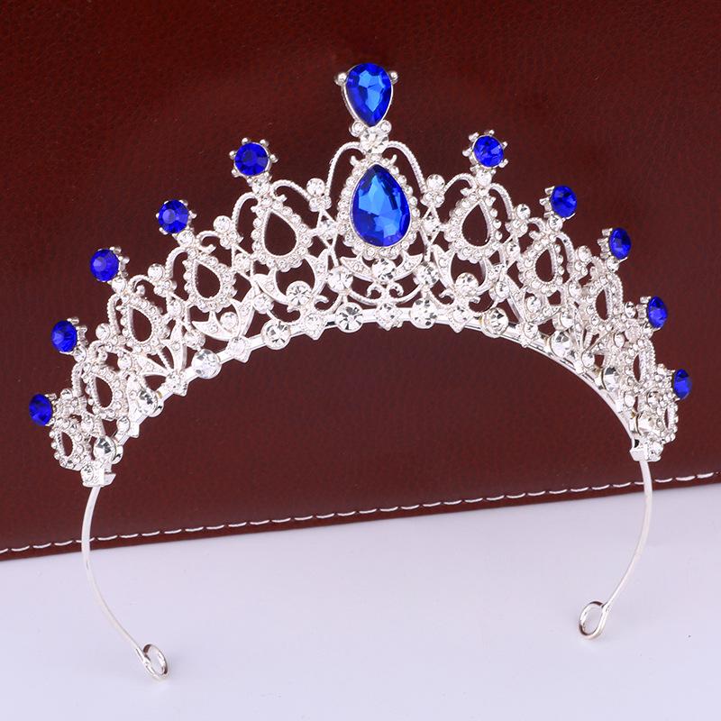 Retro Bridal Crown Tiara Princess Prom Party Queen Hair Crown Alloy Rhinestone Crown