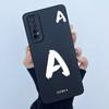 For Realme 7 RMX2155 7 Pro RMX2170 Casing Cover Lucky Initial Letter Soft Silicone Matte Phone Case for Realme7 RMX2151 shell