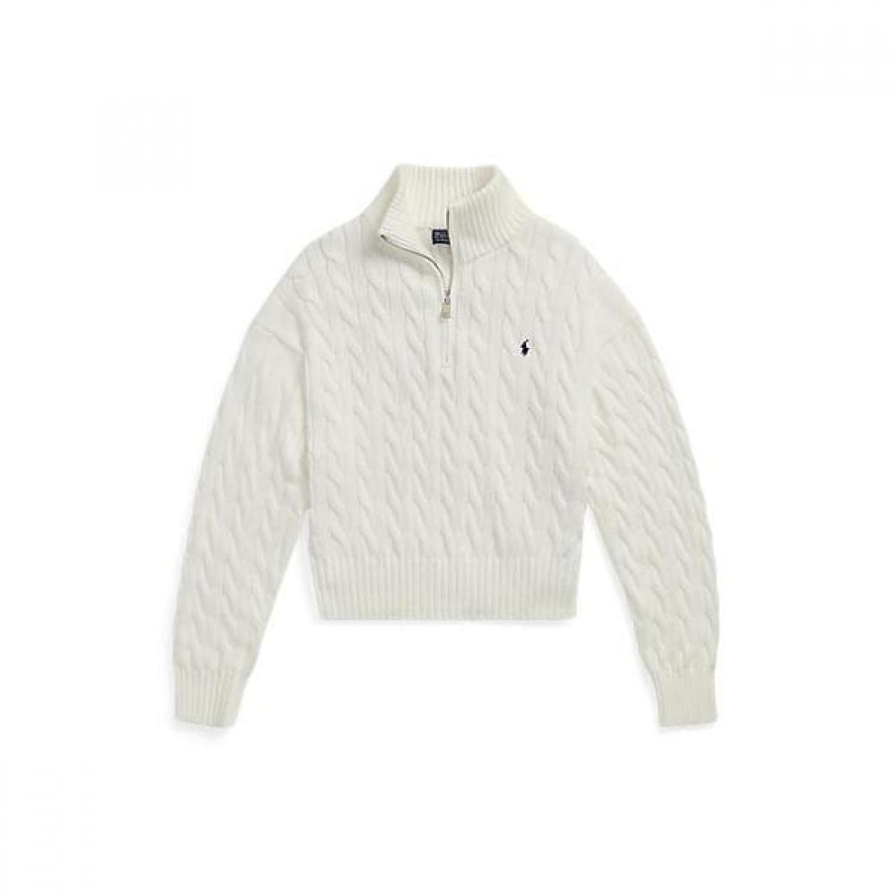 Polo Ralph Lauren Women S Cable Knit Cotton Quarter Zip Sweater  wmpoSwenc021143100 