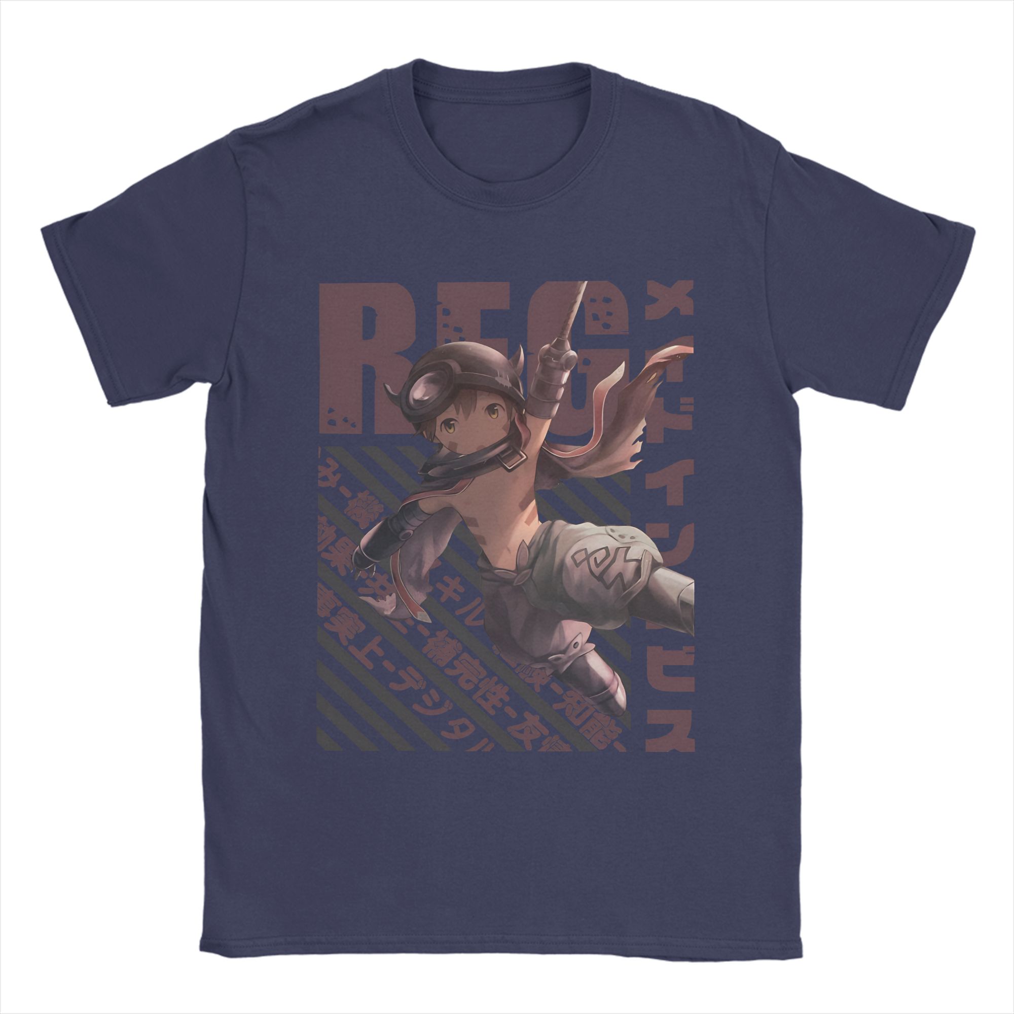 

Made In Abyss - Reg T-Shirt Leisure T Shirts Short-Sleeve Y2K Fun Tshirt Summer 100% Cotton O Neck Plus Size 5XL Tees 4XL