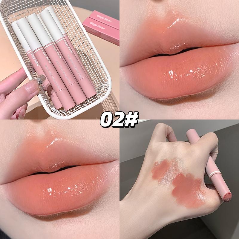 Gege Bear Mirror Lip Glaze lipstick, Moisturizing, Mirror Effect Lip , Long-Lasting , Not Easy To Stick Lip Gloss