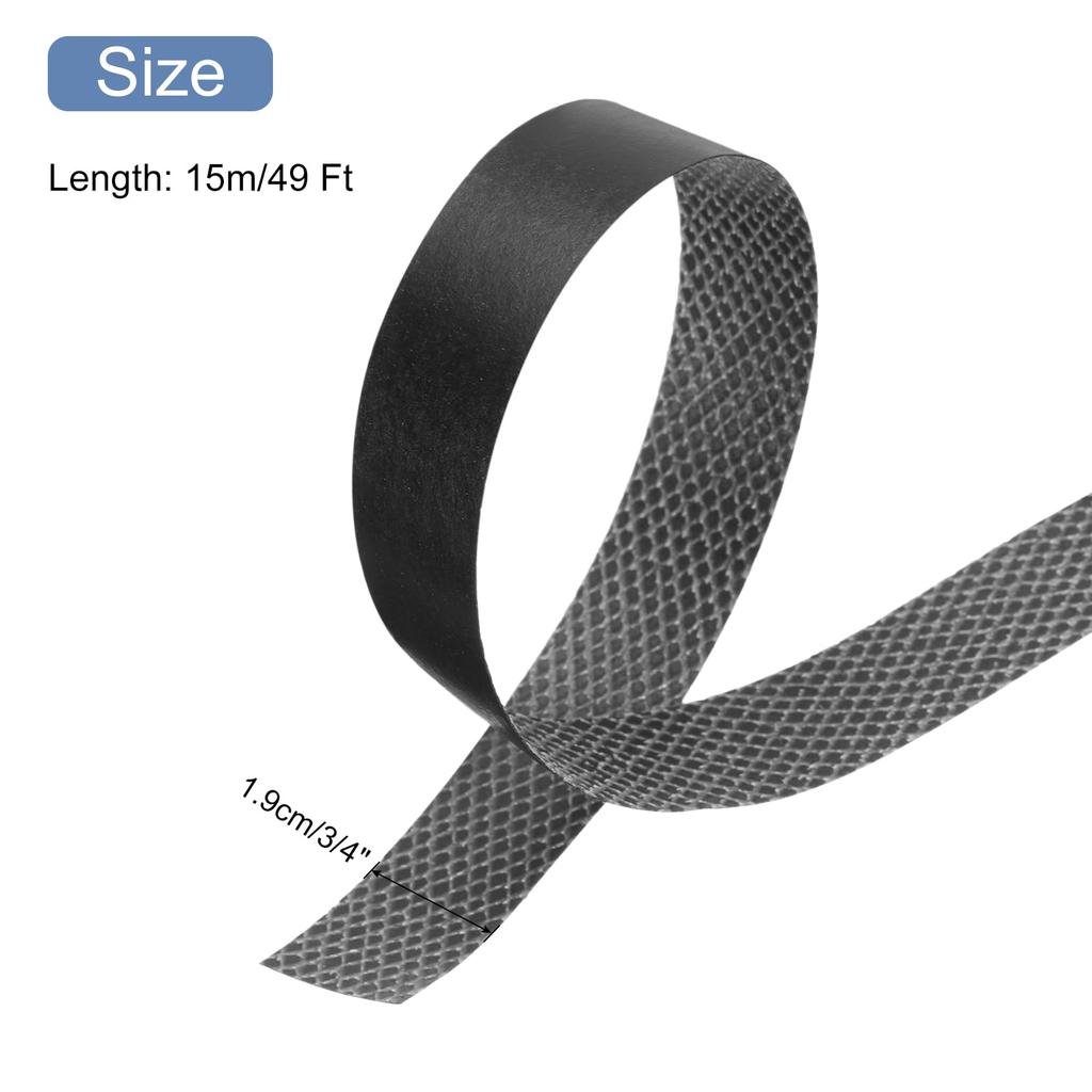 uxcell Wood Veneer Edge Bands, Wood Veneer Strip for Cabinet Repair Furniture Repair 1.9cm X 15M Black