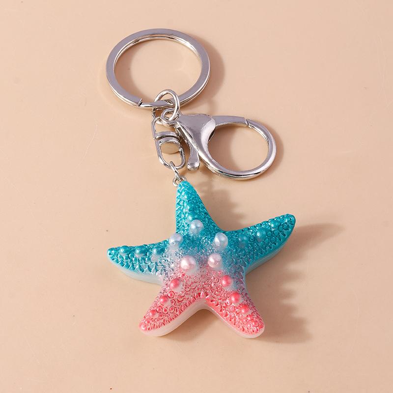 Cute Luminous Conch Keychain Marine Life Keyring Pendants for Car Key Holder Women Girls Handbag Accessories Jewelry Gifts