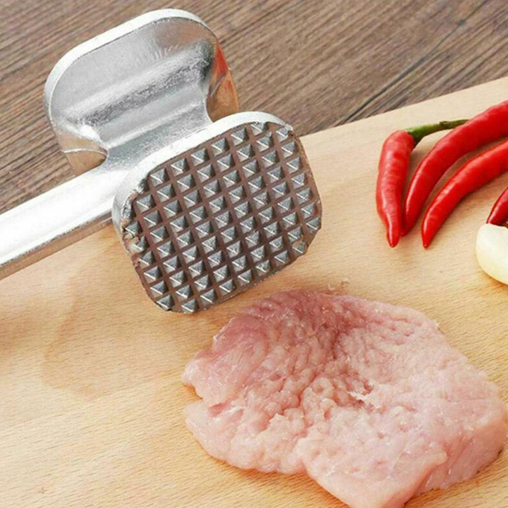 Food Hammer Meat Tenderizer Hammer Multifunction Aluminum Alloy Double-sided Meat Hammer Mallet Tool For Pounding Beef, Pork