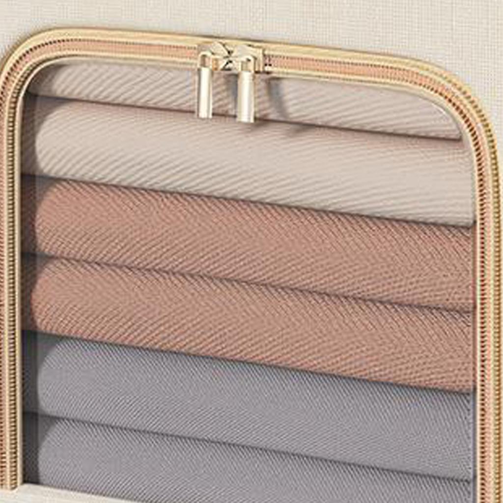 Clothes Storage Bag 50L Clothes Storage Bin Bedroom Storage Box with Metal Frame Handle 47x35x30cm
