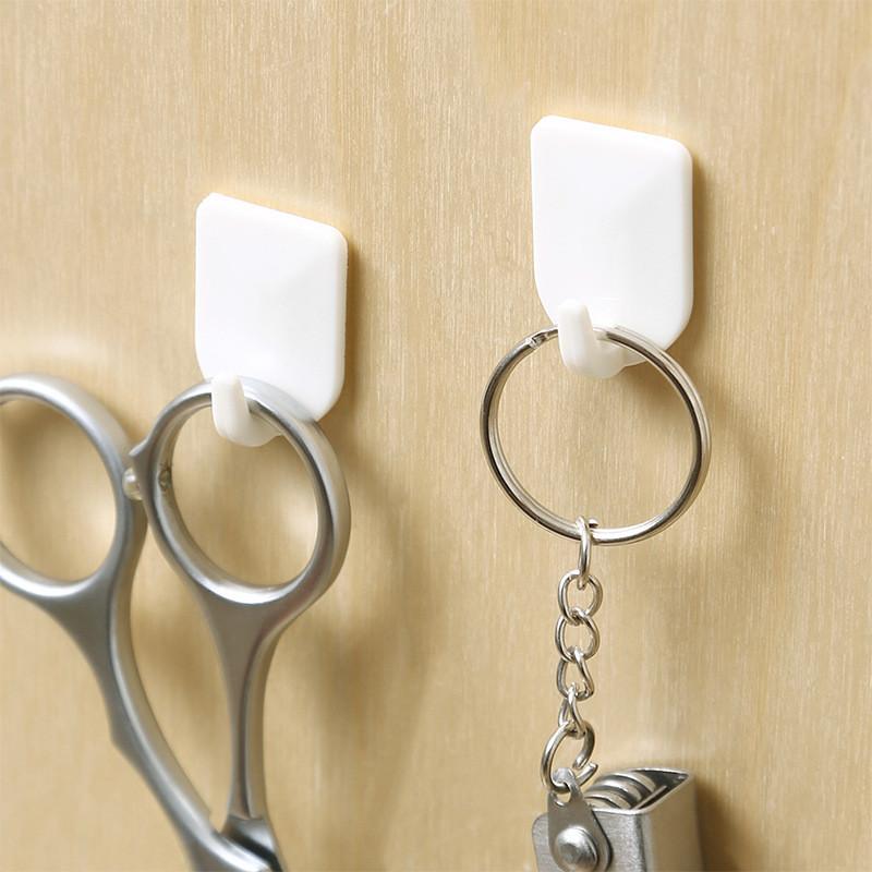 Shape Plastic U Adhesive Hooks Strong Hold Bathroom Kitchen Organization Storage