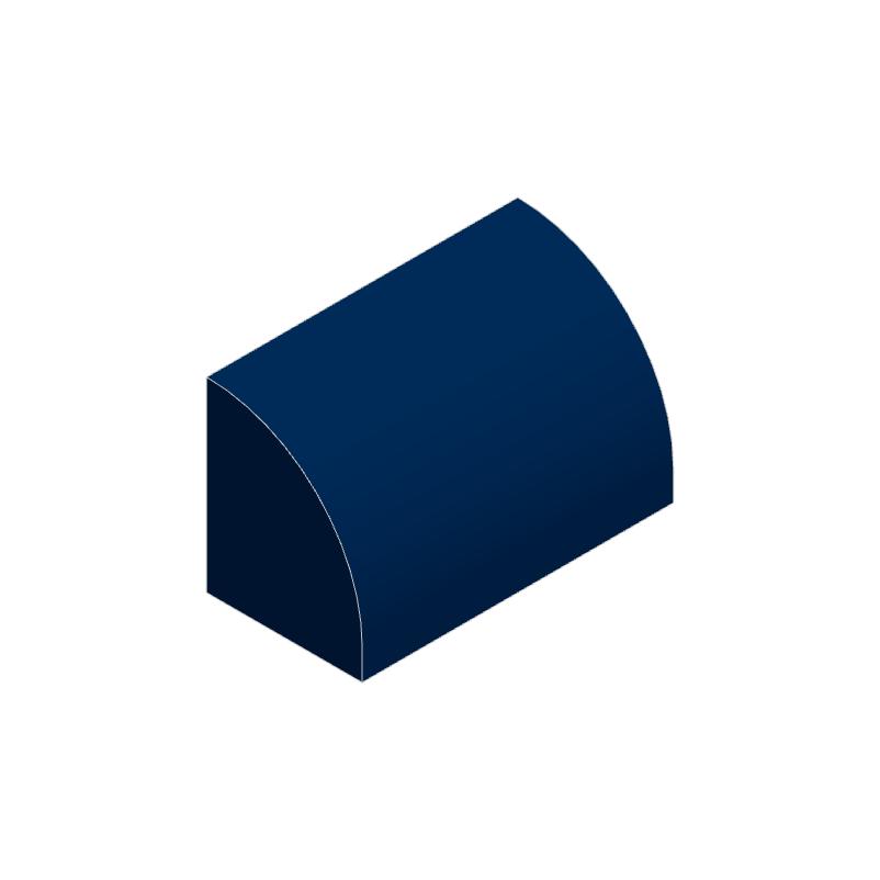 50g/83PCS 37352 Curved 1 x 2 x 1 No Studs with corners Block Moc Color Compatible with Brick DIY Children's Toy