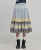 WAIKEI Mix Pattern Midi Skirt Ivory