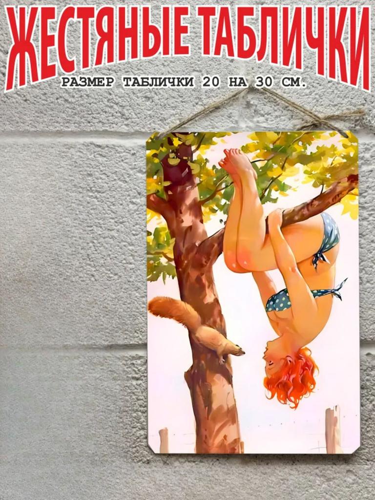 Hilda the Plus Size Pin Up Metal Poster 20x30cm, Vintage Retro Wall Art Decor