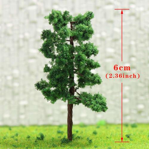 Scenery Collection Tree Models, 65mm, 1:25-1:300, for N/HO Gauge, 30 Trees, Landscape, Miniature Garden, Railway Model, Building Model, Diorama, Educa