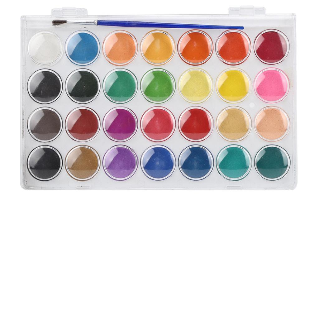 28 Colors Solid Pigment Paints Portable Art Painting Powder Set for Watercolor  Gouache