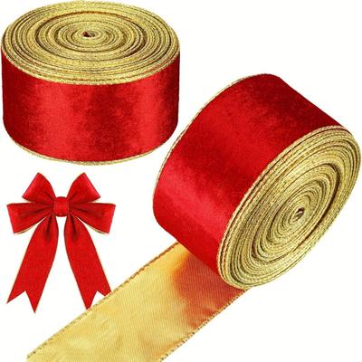 Weihnachtsband Einfarbig Polyester Bastelband für Geschenkverpackung Schleifen 5-Yard Feiertagsdeko DIY-Projekte Zubehör