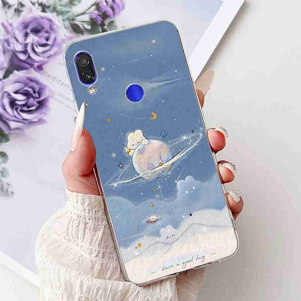 For Redmi Note 7 4G M1901F7G Case Fashion Painted Flowers Soft Silicone TPU Cover For Redmi Note 7Pro M1901F7S 6.3" Phone Shell