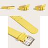 Simple Solid Color Metal Square Buckle Decoration Women Belt For Casual Jeans Wear