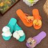 Fashion Comemore Summer Women's Flip-Flops Flowers Sweet Cute Multi-Color Slippers for Party Outdoor Vacation Indoor Home Flat Slides