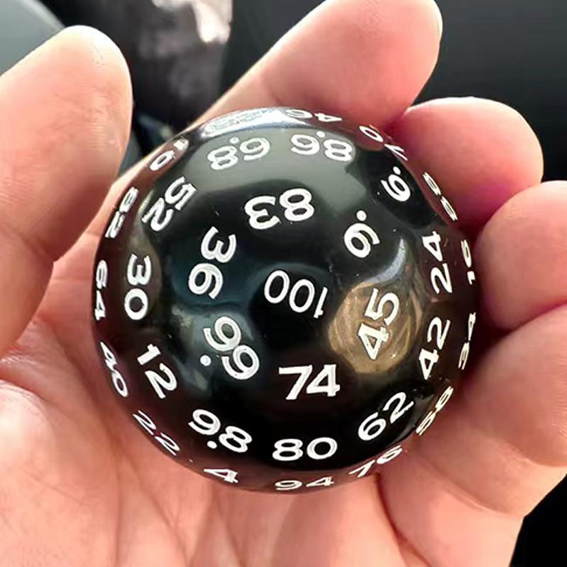 Educational 100 Sided Acrylic Dices D100 Dice For Tabletop Toys Role Playing Board Game Accessories Math Learning Resources