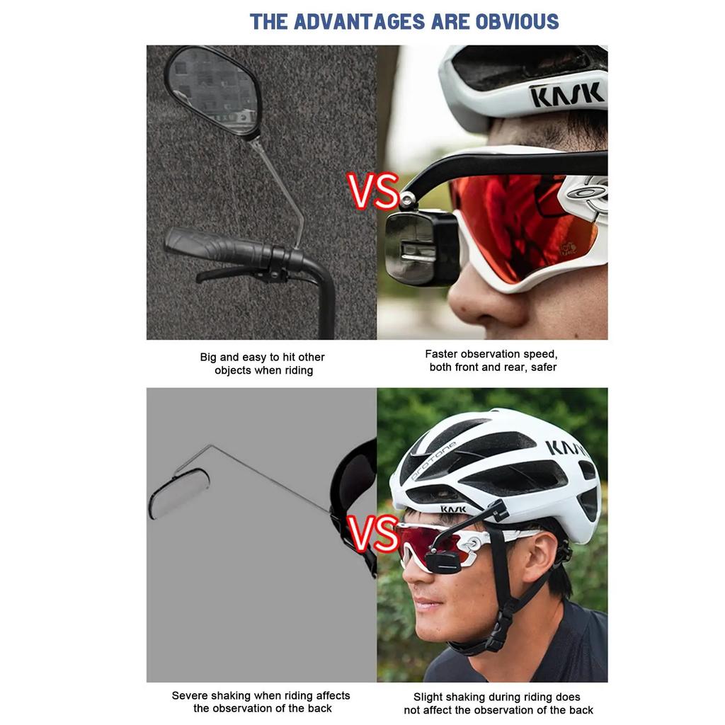 Bicycle, Cycling Glasses, Rearview Mirror, Mini Helmet Rearview Mirror, Glasses Rearview Mirror