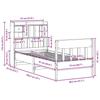 VidaXL Bed Frames Without Mattress White 75x190 Cm Solid Pine Wood, Bedroom Furniture, Slatted Base, Wooden Bed, Bed, 3323285