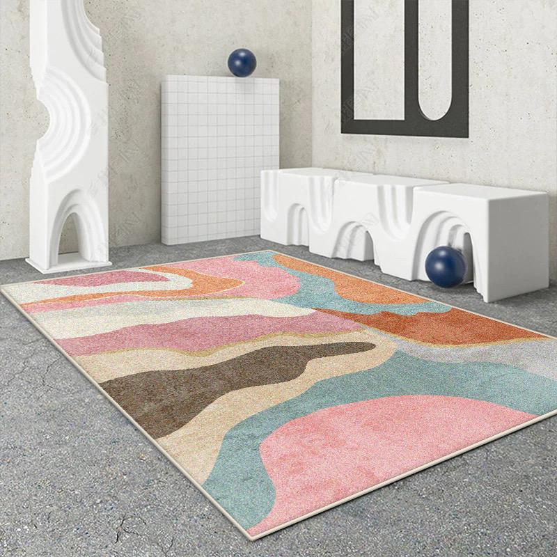 

Modern Fashion Living Room Carpet Minimalism Decoration Home Large Area Rugs Stripe Design Bedroom Washable Floor Mat Tapis 60*90cm