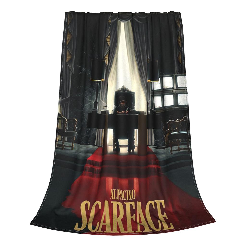 Scarface Original Movie Tony Montana Blanket Lightweight Fleece Throw Blanket for Home Bedroom Office Throws Bedspread Quilt