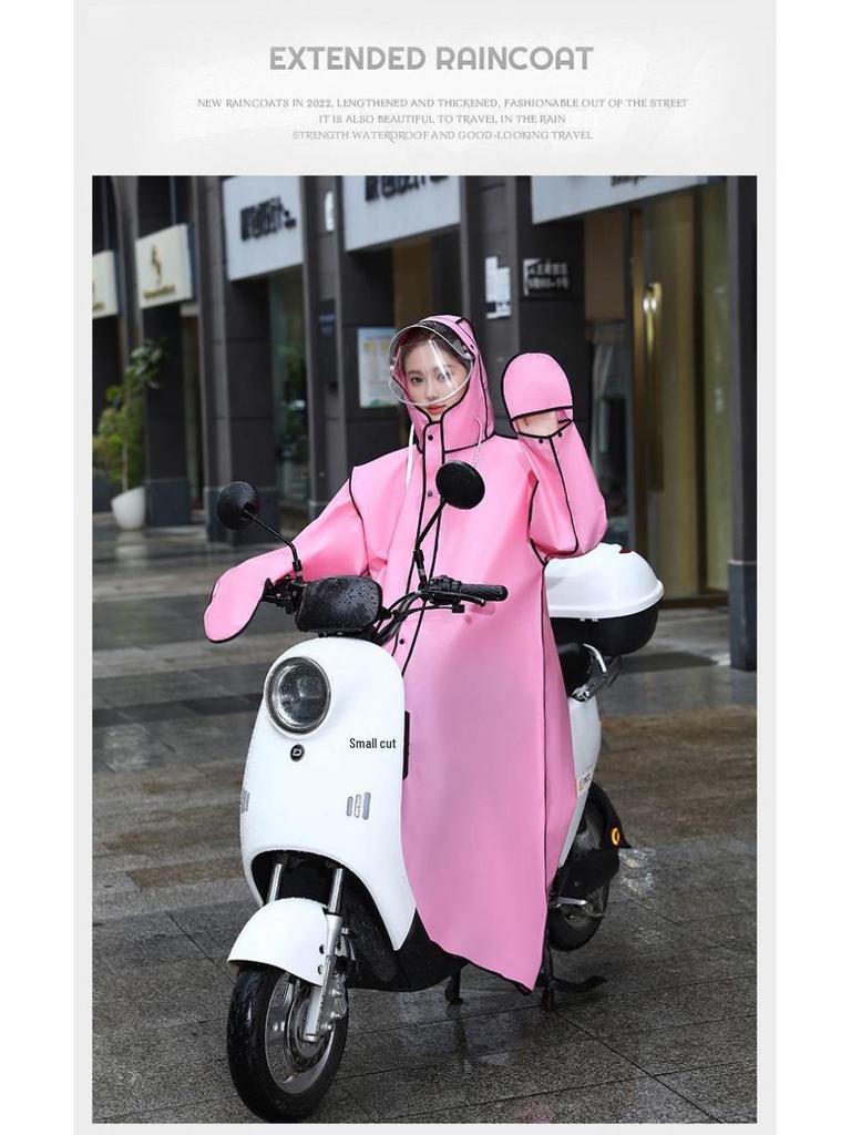 Unisex Full-Body Raincoat for Electric Vehicles with Transparent Brim