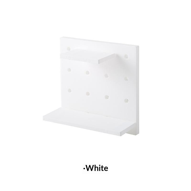 Punch Free Wall Pegboard Organizer 1Pcs Adjustable Storage Shelf for Bedroom Living Room Remote Control Holder Organizer A1