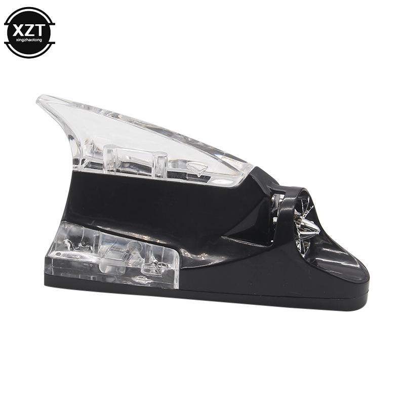 Wind Power Shark Fin Shaped Car Antenna Receiving Signal Styling Light Warning LED Accessories Auto Antenna Flashing Car