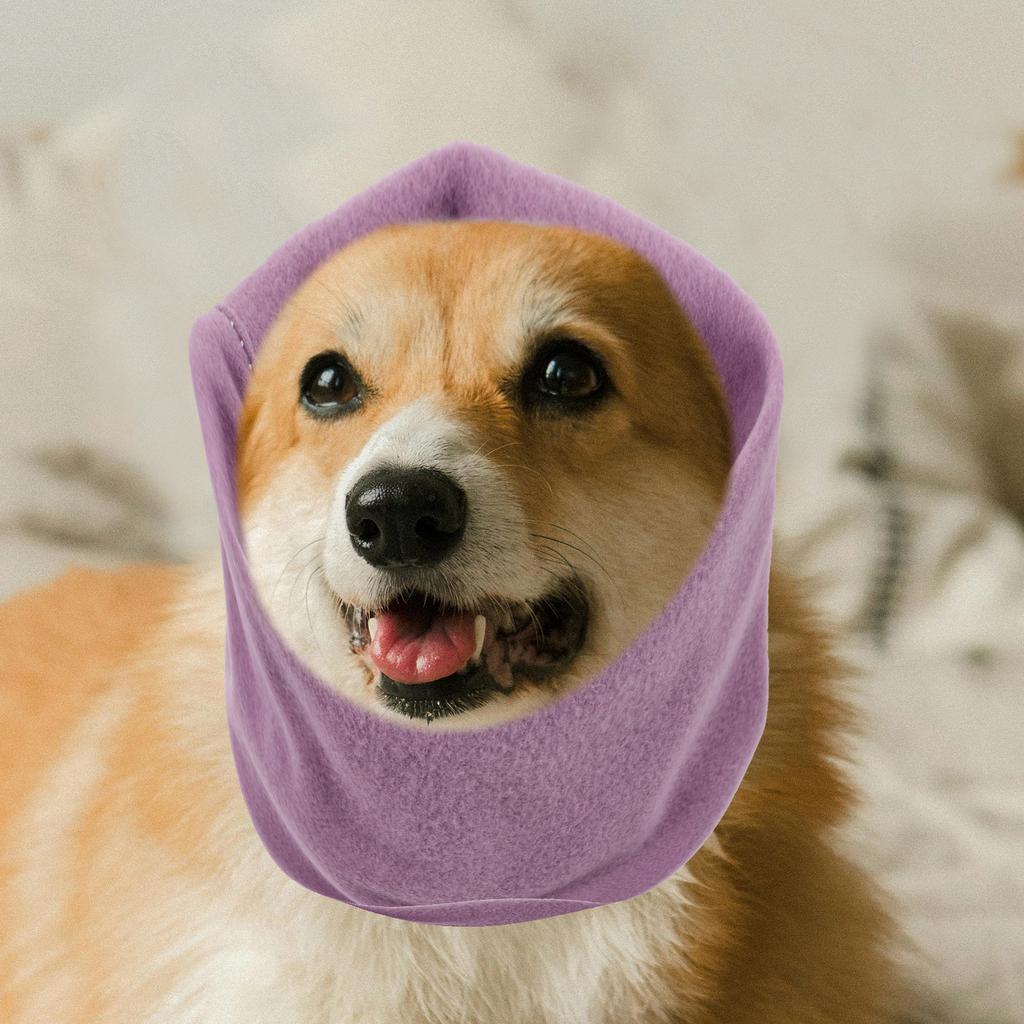 Dog Ear Protector Soft Breathable Ear Cover Size S Comfortable Noise Reducing Earmuff Pet Accessory Warm Head Wrap for Winter