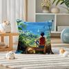 One Piece Gear Five Luffy Anime Plush Pillow Cover Soft Short Plush Cushion Cover For Sofa Bedroom Home Decor Gift Decoration