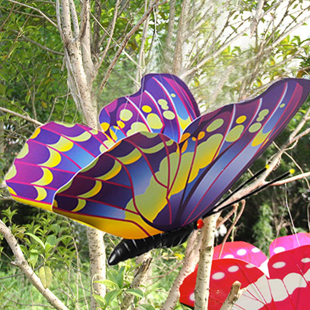 Butterfly Decoration Hanging Large PVC Colorful Butterfly Decor for Garden Lawn Party Hanging Large Butterfly Decor