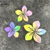3pcs Pretty Flower Car Stickers for Auto Rear Window Bumper Body Helmet Cover Scratches Waterproof Blossom Motorcycle Decals