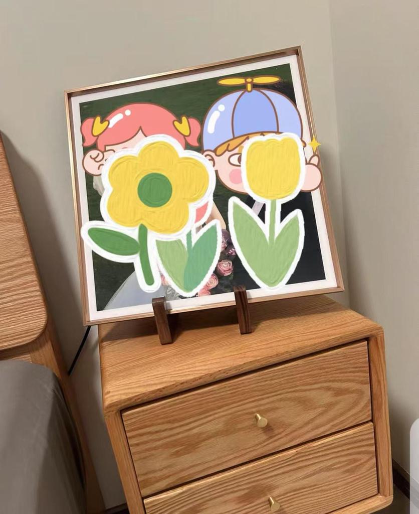 Solid Wood Desktop Picture Frame & Album Display Stand