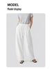 Women's Summer Cotton Wide-Leg Cropped Pants - Solid Color, Comfortable & Slimming Casual Straight-Leg Design