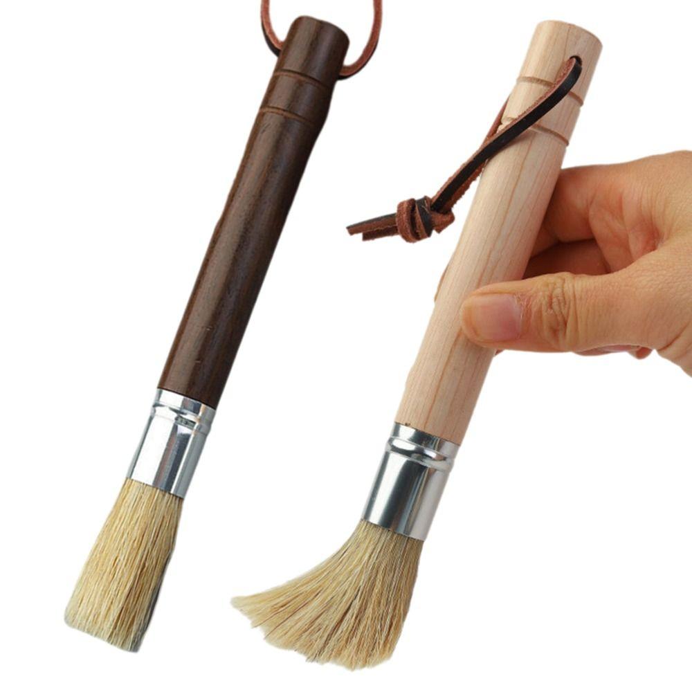 Solid Wood Coffee Grinder Cleaning Brush Retro Coffee Machine Accessories  Home Kitchen