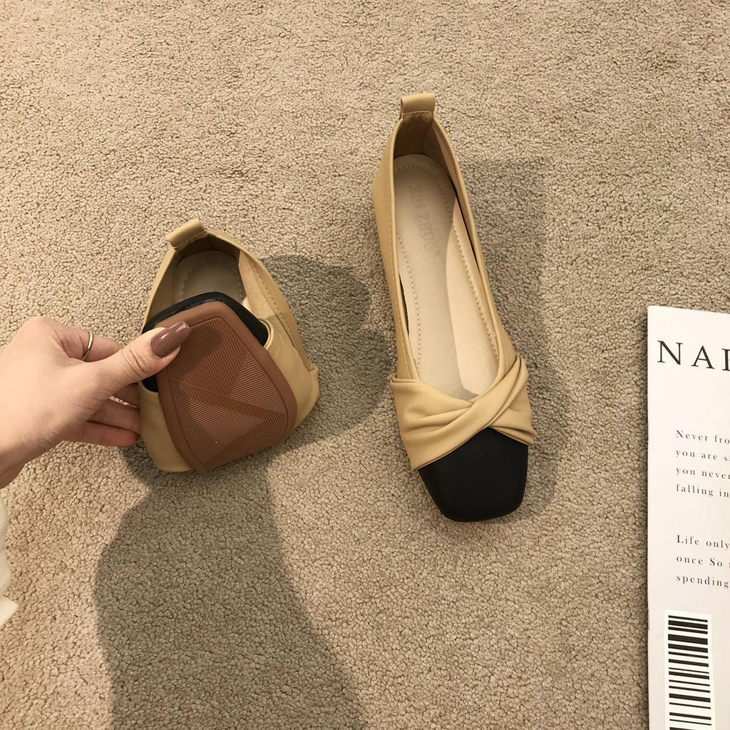 Evening Breeze Gentle Soft-soled Single Shoes Ladyshoes Spring and Autumn with Skirts Grandma Flat Mary Jane Casual Women's Shoes